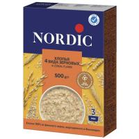 Хлопья NORDIC 4 вида зерна 500гр к/к