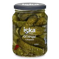 Огурцы марин Iska с зеленью 670мл ст/б 