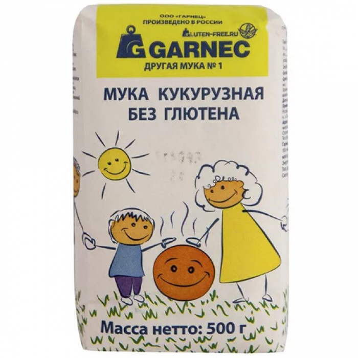 Мука Гарнец Кукурузная 500гр без глютена