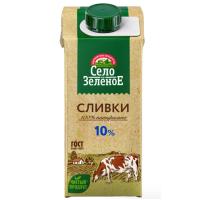Сливки Село зеленое 10% 200гр TBA