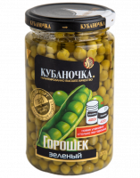 Зеленый горошек Кубаночка 370гр ст/б 