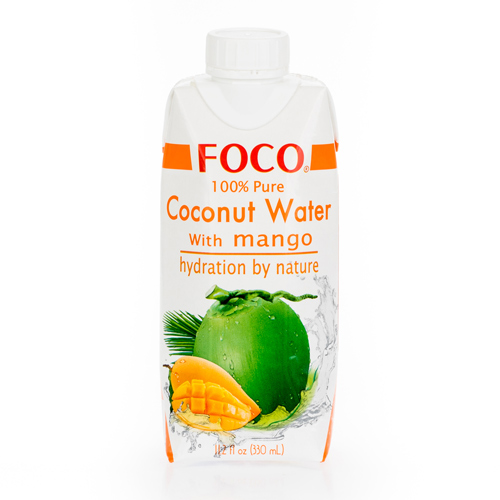 Вода кокосовая Foco 0,33л манго т/пак