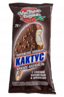 Мороженое (эскимо) Пломбир Кактус арахис/карамель 70гр Чистая линия