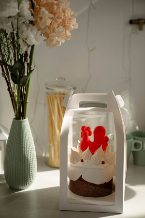 Кулич авторский 480гр Петушок коробка