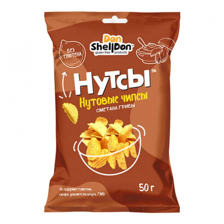 Нутсы Don Shelldon 50гр грибы/сметана без глютена